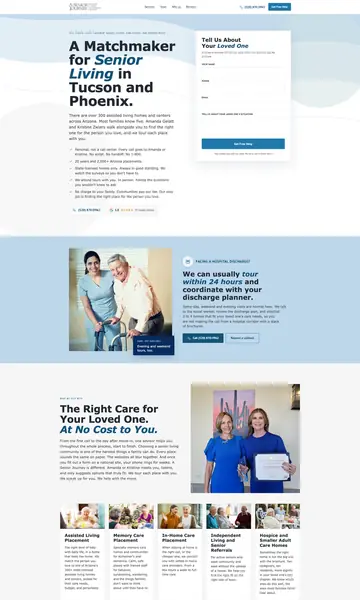 a senior journey website by cloudclicks