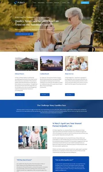 st marys aged care website by cloudclicks